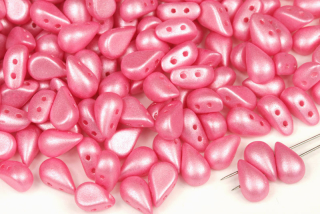Dvoudírkové Tear duo 5x8 mm, 30 ks - růžový vosk