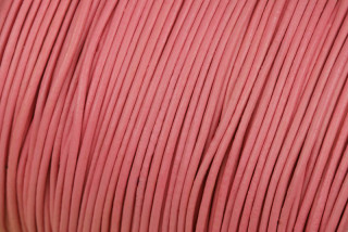 Kulatý kožený řemínek, průměr 1 mm, 1 m - růžová