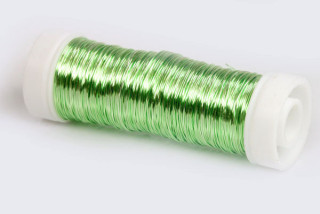 Dekorační drát 0,3 mm/cívka 30 g (cca 45 m), lakovaný - světle zelená, mintová