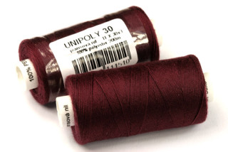 Jeansová nit TEX 30x3 (UNIPOLY 30), návin 200 m - vínově červená