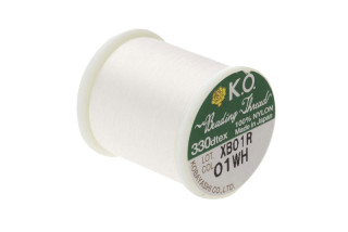 K.O. nylonová korálkovací nit, cívka 50 m, bílá (white)