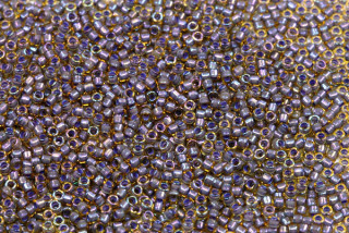 TOHO Treasure 11/0 Inside-Color Light Topaz/Opaque Lavender Lined, 5 g (TT-01-926)