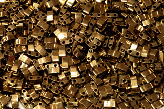 Dvoudírkové korálky Miyuki Half Tila 2,3x5 mm, Dark Bronze (TLH457), 3 g